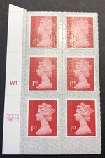 2020 M20L 1st Deep Red MACHIN SBP2u (Ls) - Counter Sheet Cylinder block 6 Scarce