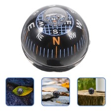  Black Guide Ball Work Car Compass for Windshield Automotive Dashboard
