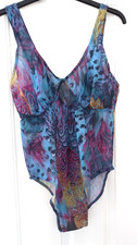 Kiniki Amalfi Blue Tan Through Support Top Swimsuit Quick Drying Size 20 New