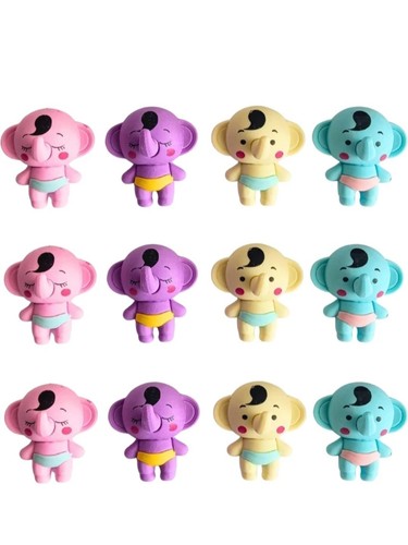 36pcs cute elephant eraser - cute,