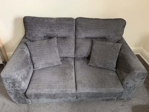 Grey fabric upholstered - grey,