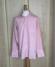 Austin Reed Pink Smart Casual 100% Cotton Long Sleeve Shirt Adult Mens Size 16.5