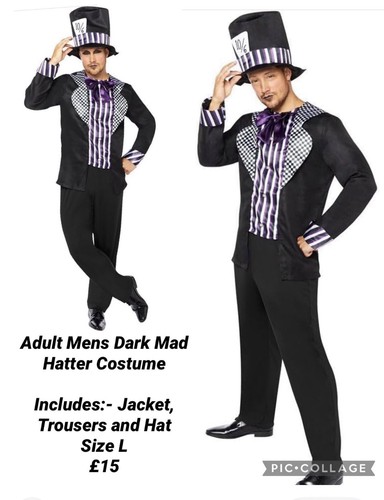 Halloween dark mad hatter mans - mad,
