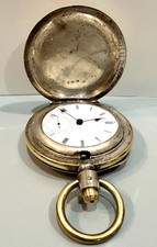 Waltham Home Watch 18s Key Wind Jumbo Hunter Case Pocket Watch, 67mm  1875-76