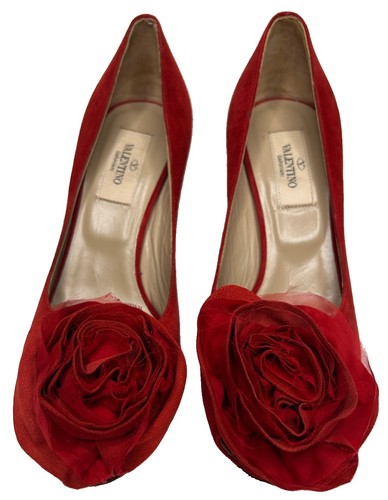 Valentino garavani red suede - garavani,