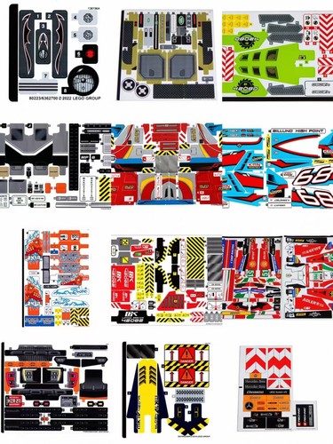 Lego technic sticker sheets - technic,