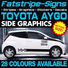 to fit TOYOTA AYGO GRAPHICS STICKERS STRIPES DECALS AB10 AB40 VVTI 1.0 1.2 1.4