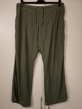 TU Green Linen Blend Trousers