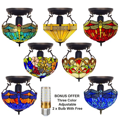 Tiffany style ceiling - ceiling, lamp