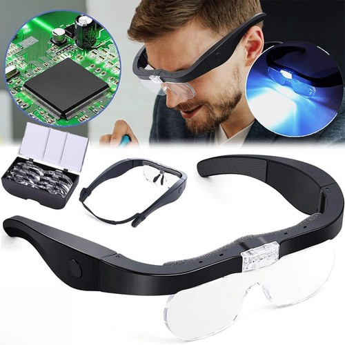 Magnifier glasses with - glasses, led