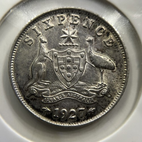 1927 sixpence coin - -, almost