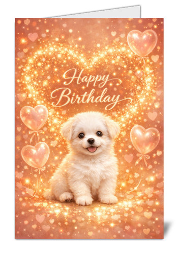 Cute puppy birthday - puppy,