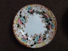 OSBORNE CHINA 6 SIDE PLATES & SANDWICH FLOWER PATTERN  7 & 9" (18 & 22.5cm)