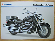 GENUINE SUZUKI INTRUDER C800 BROCHURE 2 PAGES EXCELLENT CONDITION