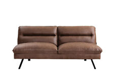 Faux Leather & Fabric Sofa Bed