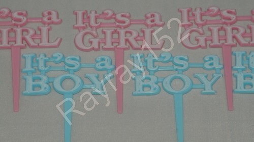 Baby shower picks - shower, pink
