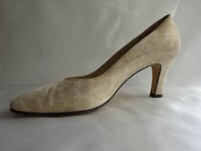Elegant Cream Suede Leather &
