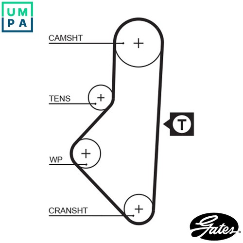 Timing belt 1050rm for - belt, peugeot