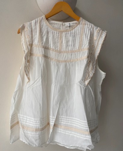 Zara white lace detail - zara, blouse