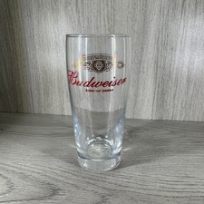 Budweiser King Of Beers Pint Glass Vintage Mancave Tableware Drinks 