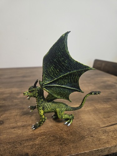 Green dragon figure - dragon,
