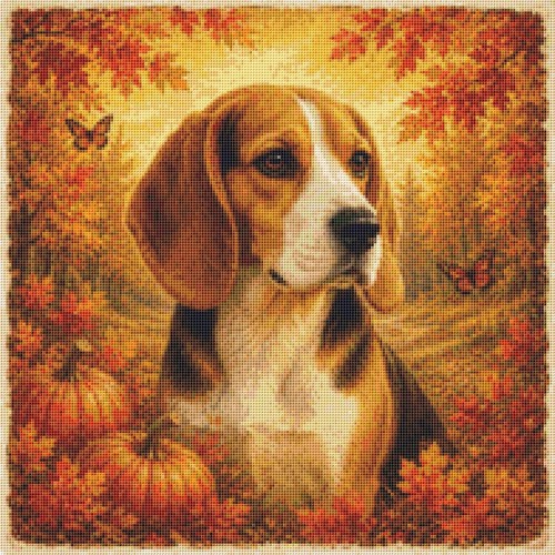 Beagle puppy dog autumn - dog,