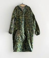 American Clearwater Camo Hooded Full Length Rain Jacket Coat + Bag - 7127 Size L