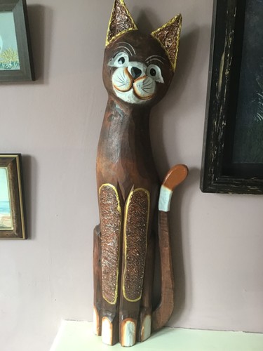 Large hand carved wooden - large,