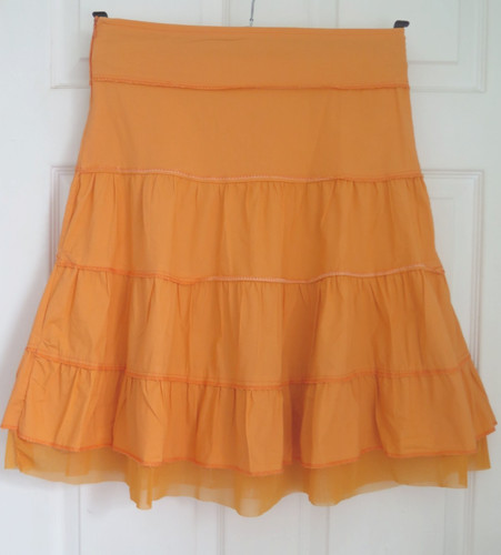 Women orange tiered boho - tiered,
