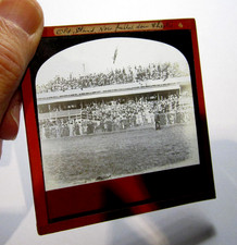 Old Stand Chester racecourse horse racing antique photo magic lantern slide #973