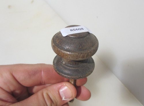 Antique wooden dresser knob - wooden,