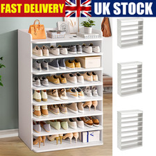 5-8 Tier Wooden Shoe Rack Open