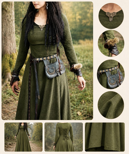 Women medieval gothic maxi - medieval,