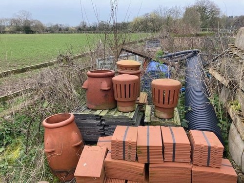 Roofing tiles and chimney pots