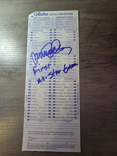 Ryne sandberg autographed - ryne, 1984