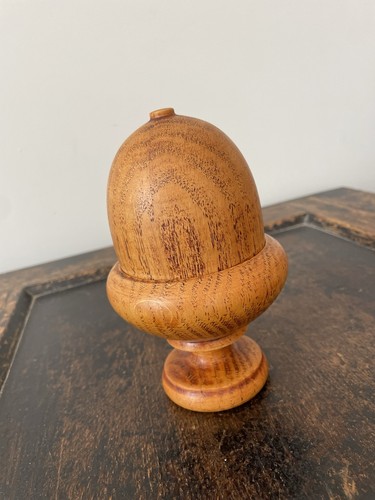 Wooden acorn light pull with - light,