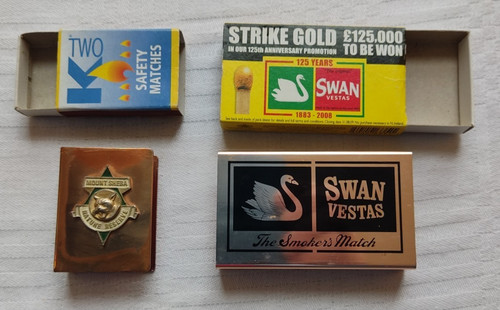 Metal matchbox holders - matchbox, &