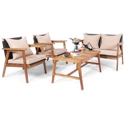 4pcs patio rattan furniture - 4pcs,