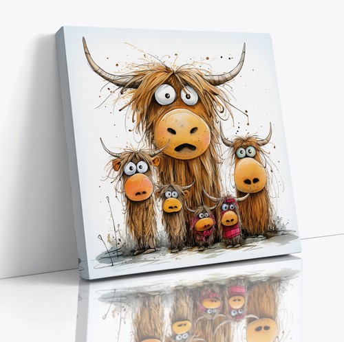 Cute funny highland cows - funny,