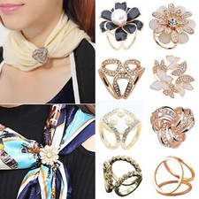 Elegant Scarf Buckle Ring Clip