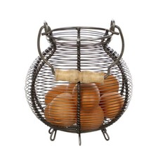 Chrome Wire Egg Basket Caddy