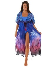 Seaspray Eleanor Florence Kaftan Cover Up SY008574 Holiday Beachwear Pink Multi