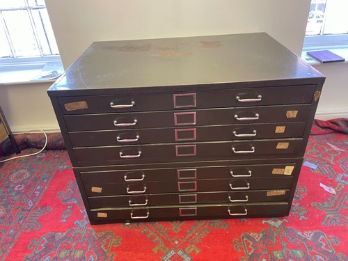 Architects metal plan chest - metal,