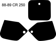 88 89 1988 1990 Honda CR250 CR 250 Number Plate Background Decal Sticker