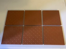 6x6 Quarry Tile Diamond Pattern Lot Of 6 