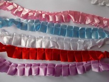 Satin Ribbon over Pleat Gathered Satin Ribbon -choose colour pattern