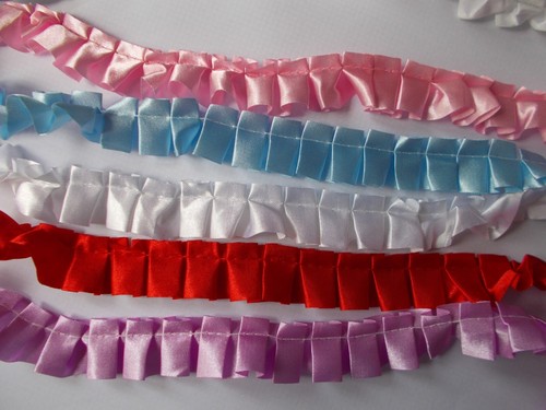 Satin ribbon pleat - ribbon,