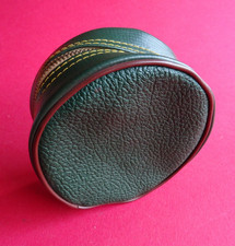 VERY GOOD VINTAGE  EFGEECO ROUND VINYL FISHING REEL CASE FOR CENTREPIN/FLY REEL