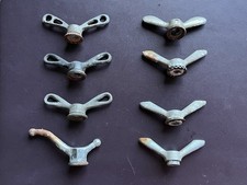 8x Miscellaneous, Non-Matching, Vintage Bicycle Wheel Axle Wing Nuts