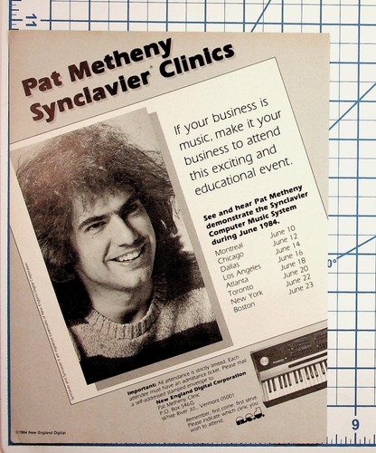Pat metheny synclavier clinics - metheny,